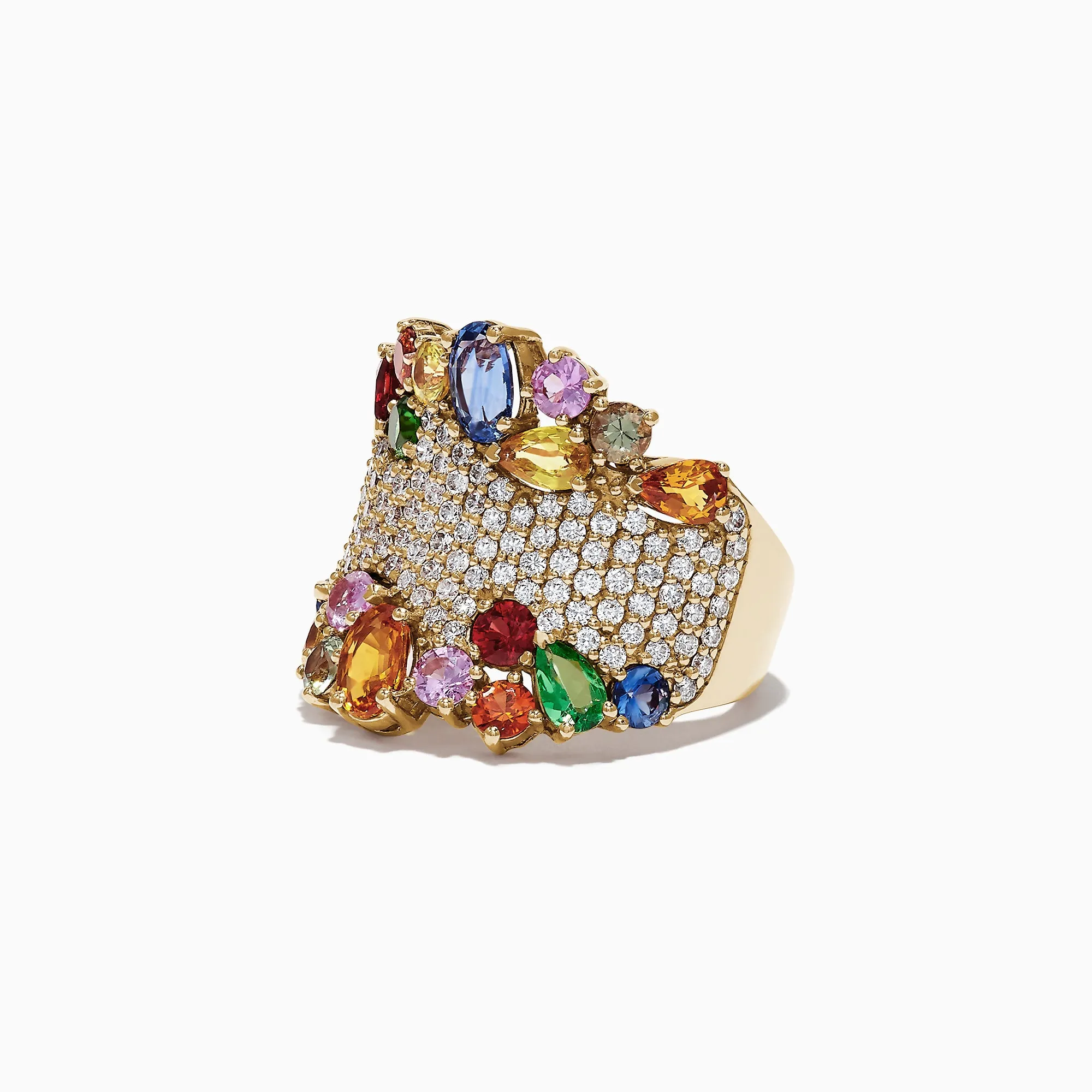Watercolors 14K Yellow Gold Multi Sapphire and Diamond Ring, 5.59 TCW sold by Effy product image thumbnail 3