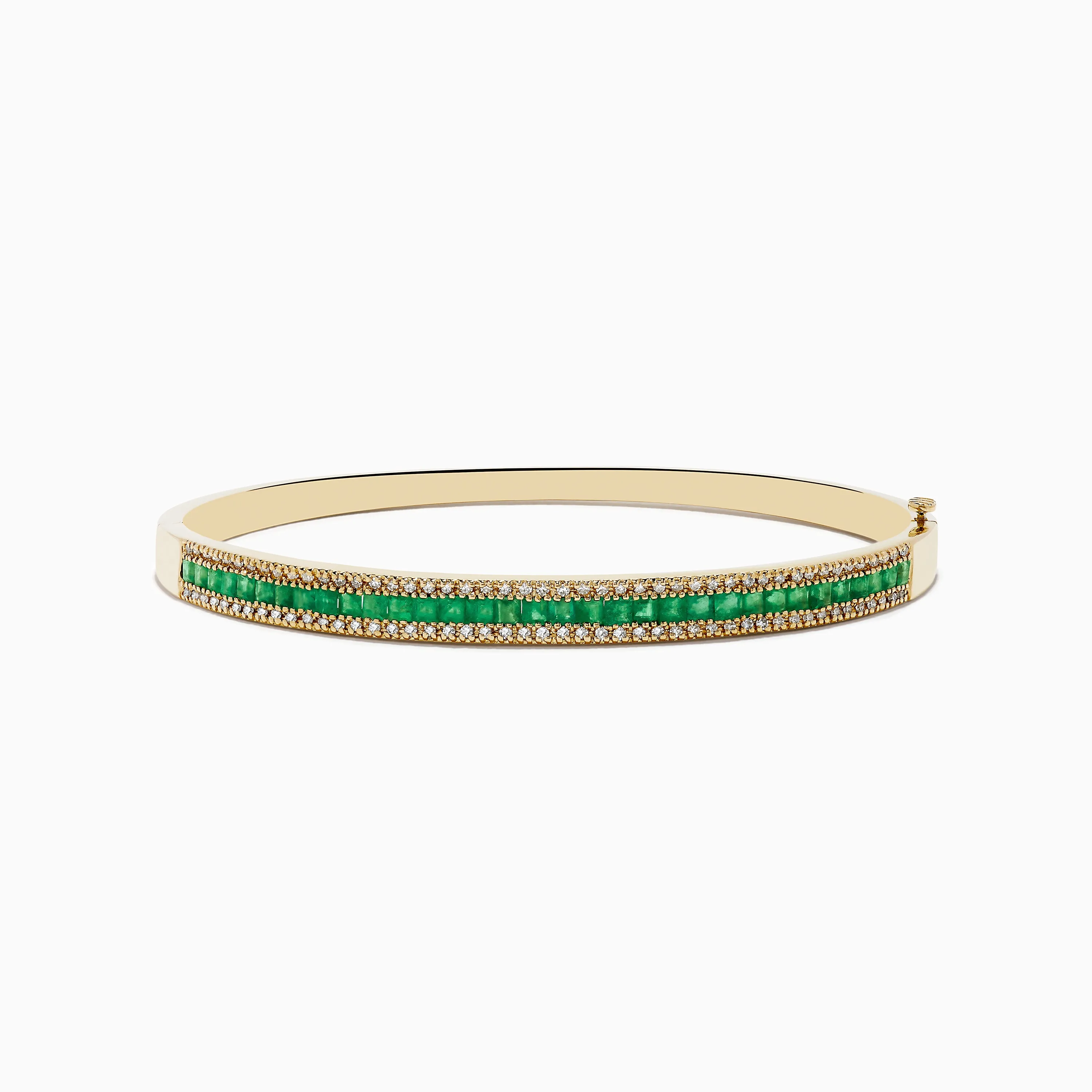 14K Yellow Gold Emerald and Diamond Bangle, 2.97 TCW sold by Effy