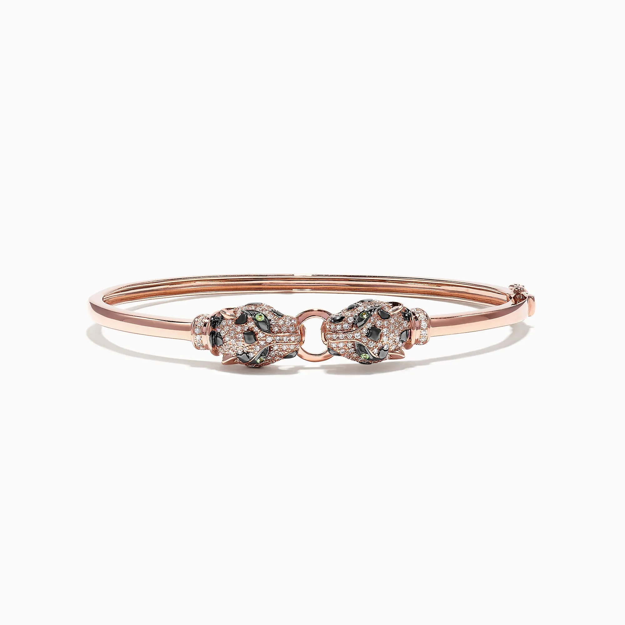 Signature 14K Rose Gold Diamond and Tsavorite Bangle, 0.79 TCW sold by Effy