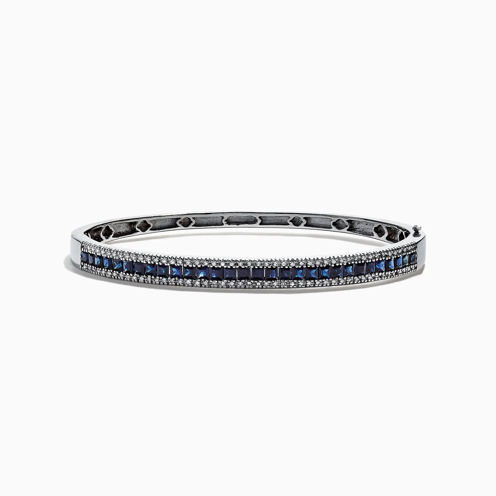 Royale Bleu 14K White Gold Natural Blue Sapphire & Diamond Bangle, 3.60 TCW sold by Effy