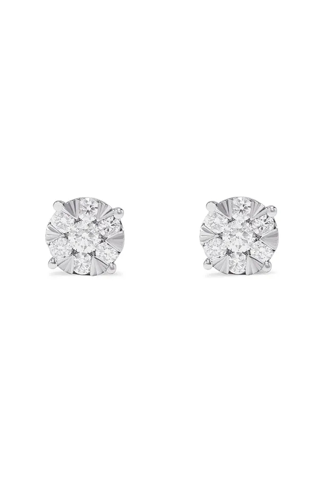 Bouquet 14K White Gold Diamond Cluster Stud Earrings, 1.14 TCW sold by Effy