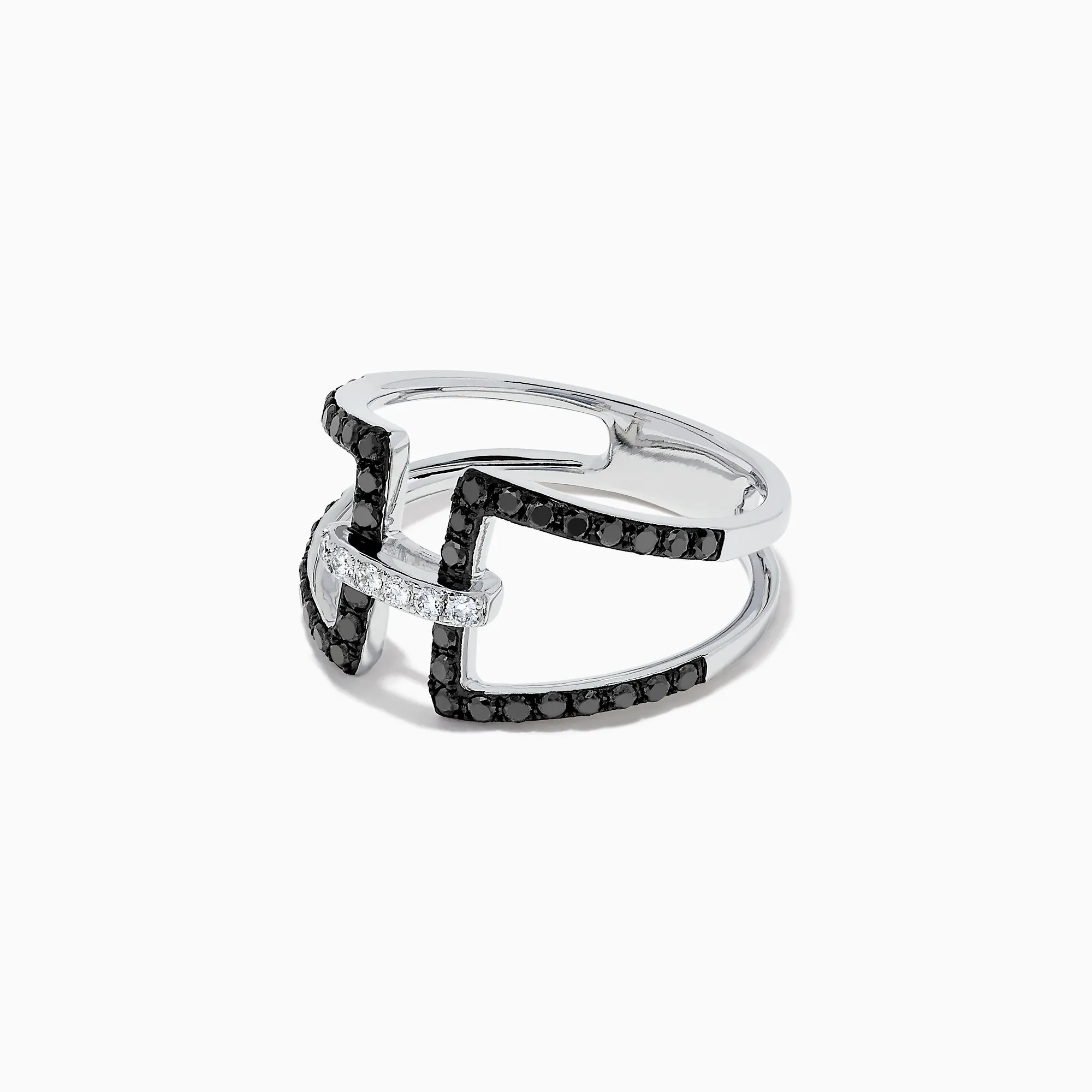 14K White Gold Black and White Diamond Ring, 0.49 TCW sold by Effy product image thumbnail 2