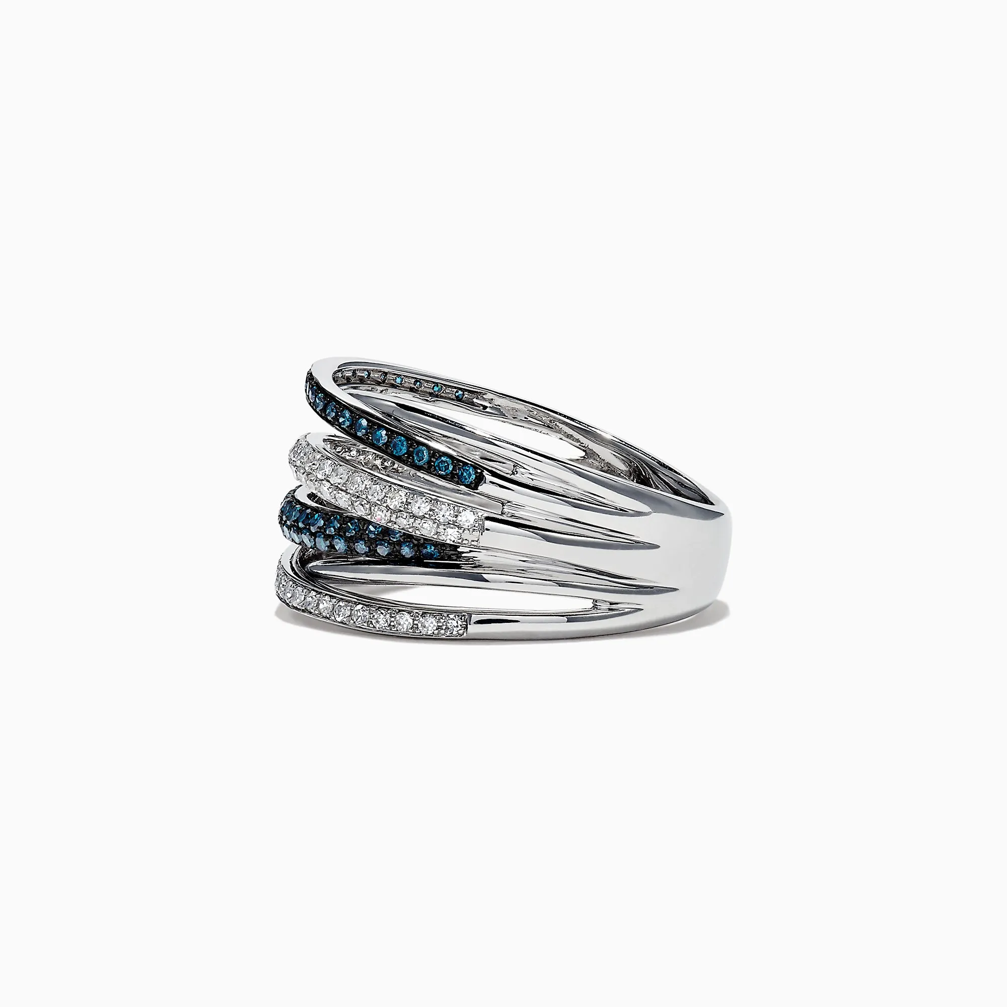 Bella Bleu 14K White Gold Blue and White Diamond Ring, 0.56 TCW sold by Effy product image thumbnail 3