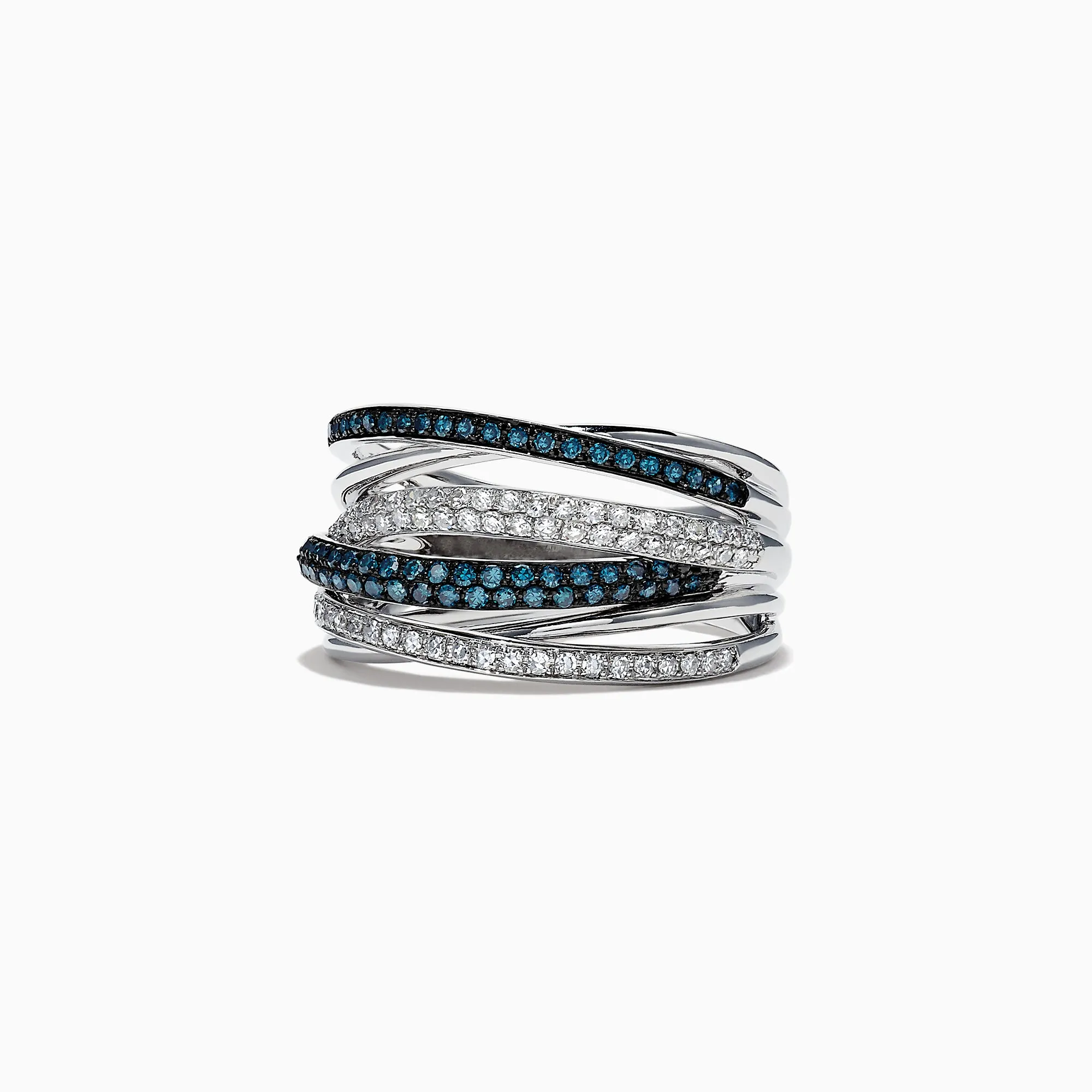 Bella Bleu 14K White Gold Blue and White Diamond Ring, 0.56 TCW sold by Effy product image thumbnail 2
