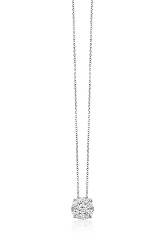 Bouquet 14K White Gold Diamond Cluster Pendant, 0.27 TCW sold by Effy
