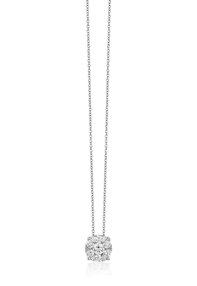 Bouquet 14K White Gold Diamond Cluster Pendant, 0.27 TCW sold by Effy