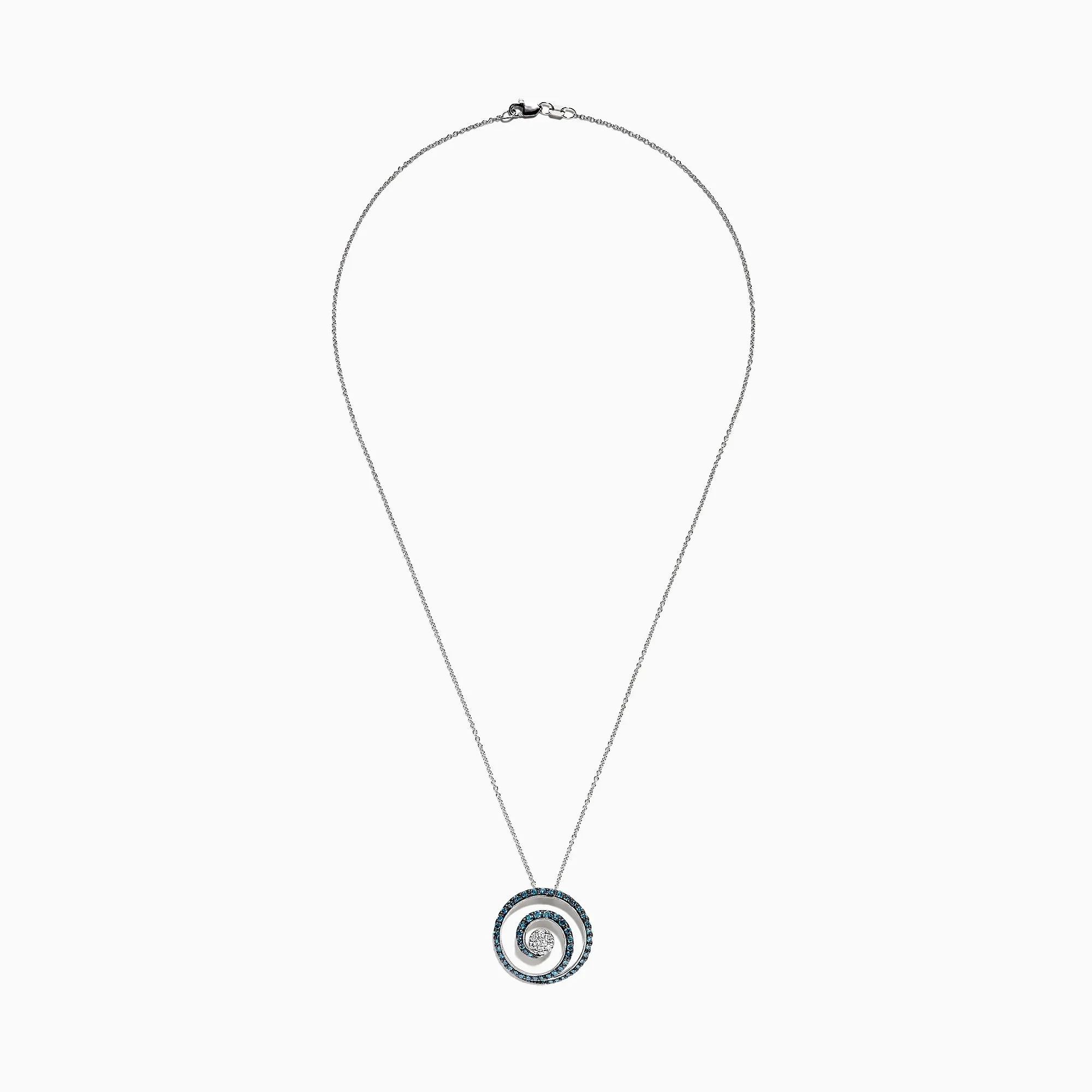 Bella Bleu 14K White Gold Blue and White Diamond Pendant, 1.18 TCW sold by Effy product image thumbnail 2