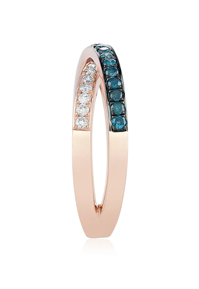 Bella Bleu 14K Rose Gold Blue & White Diamond Crossover Ring, 0.57 TCW sold by Effy product image thumbnail 2