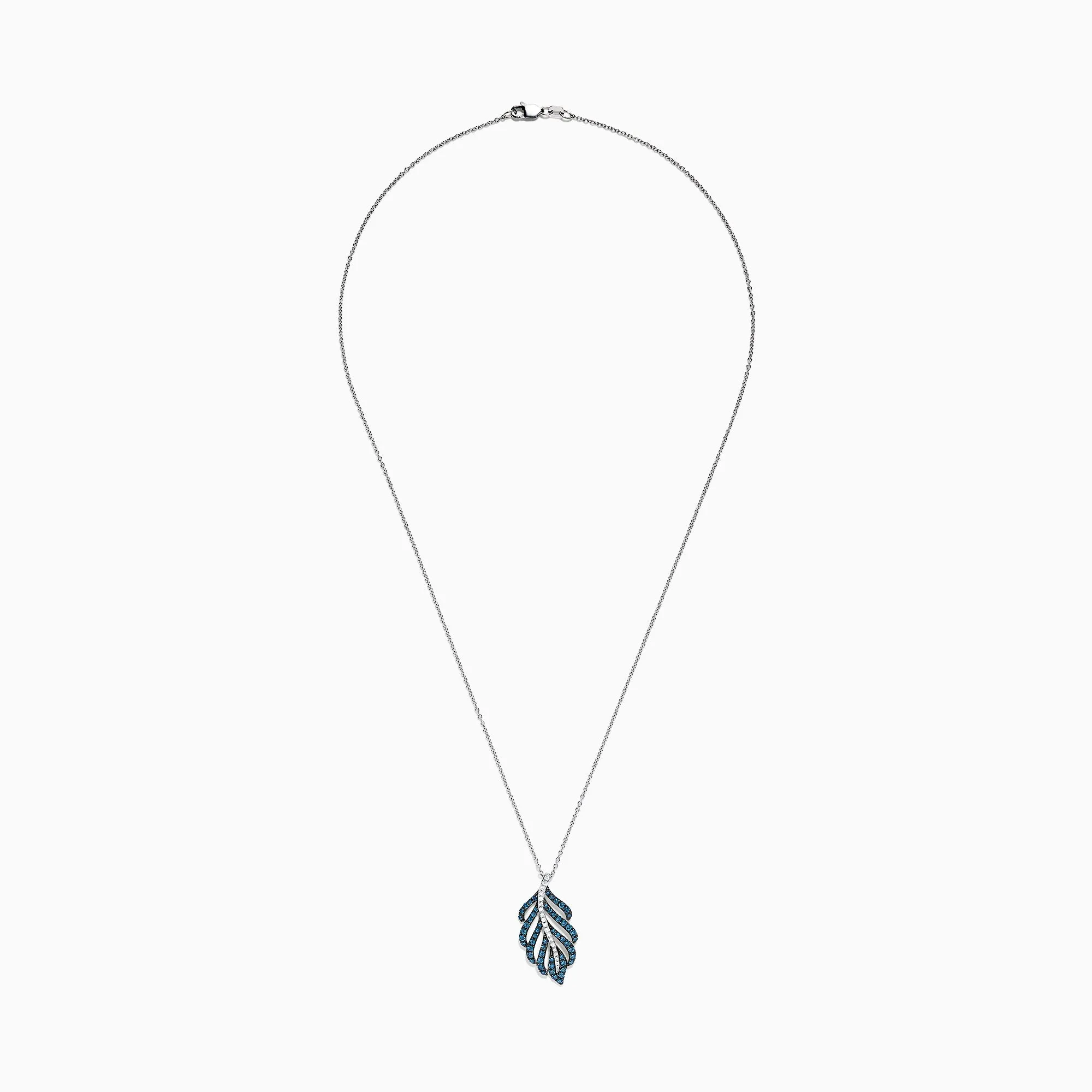 Bella Bleu 14K White Gold Blue and White Diamond Pendant, 0.86 TCW sold by Effy product image thumbnail 2
