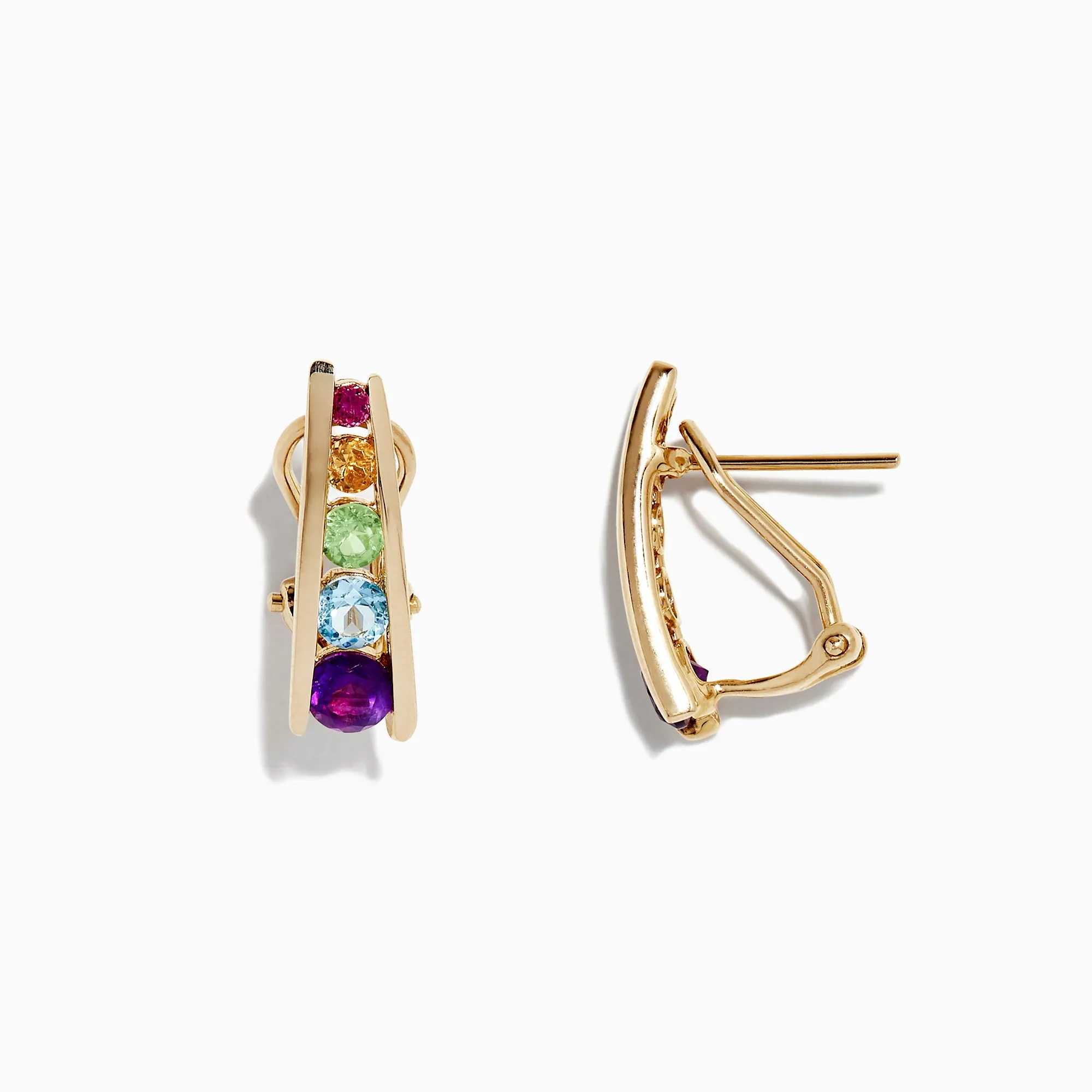 Mosaic 14K Yellow Gold Multi Gemstone Earrings, 1.40 TCW sold by Effy product image thumbnail 2