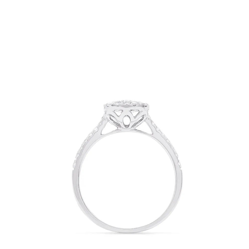 Bouquet 14K White Gold Square Shaped Diamond Cluster Ring, 0.63 TCW sold by Effy product image thumbnail 3