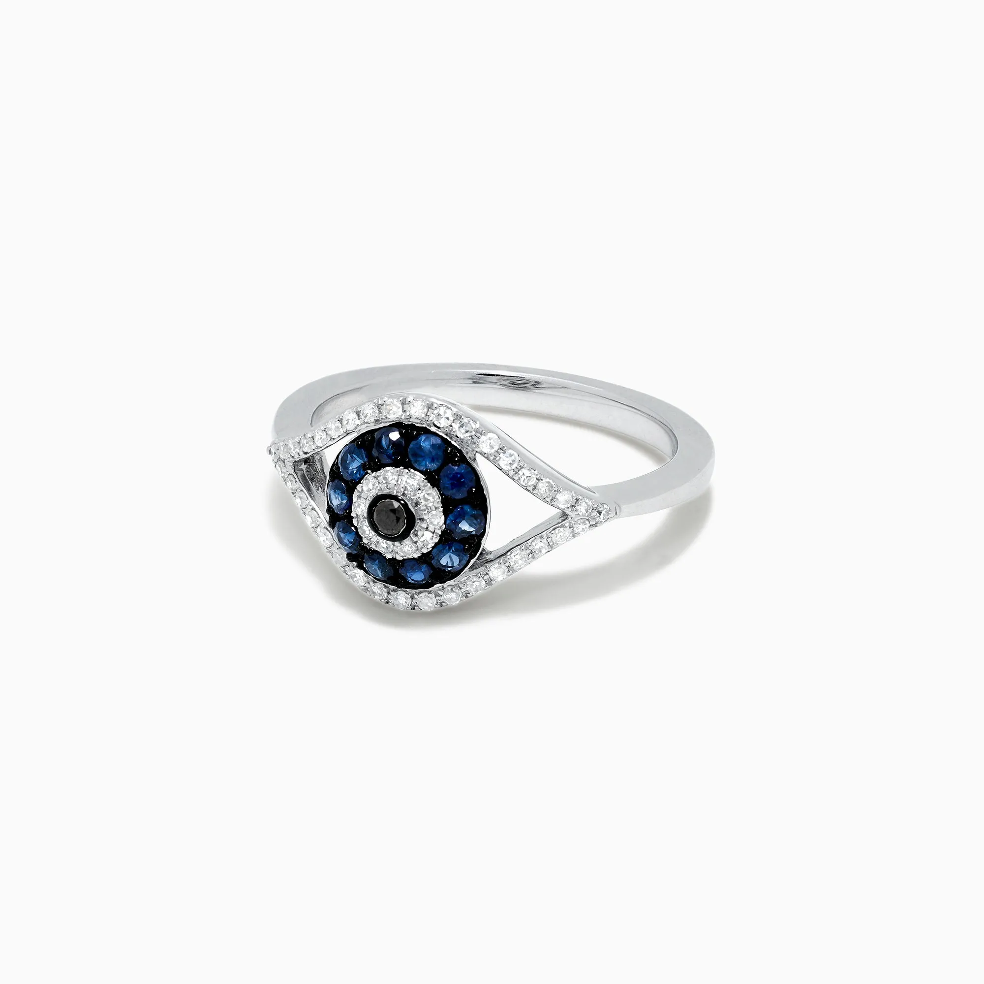 Novelty 14K White Gold Blue Sapphire & Diamond Evil Eye Ring, 0.45 TCW sold by Effy product image thumbnail 2