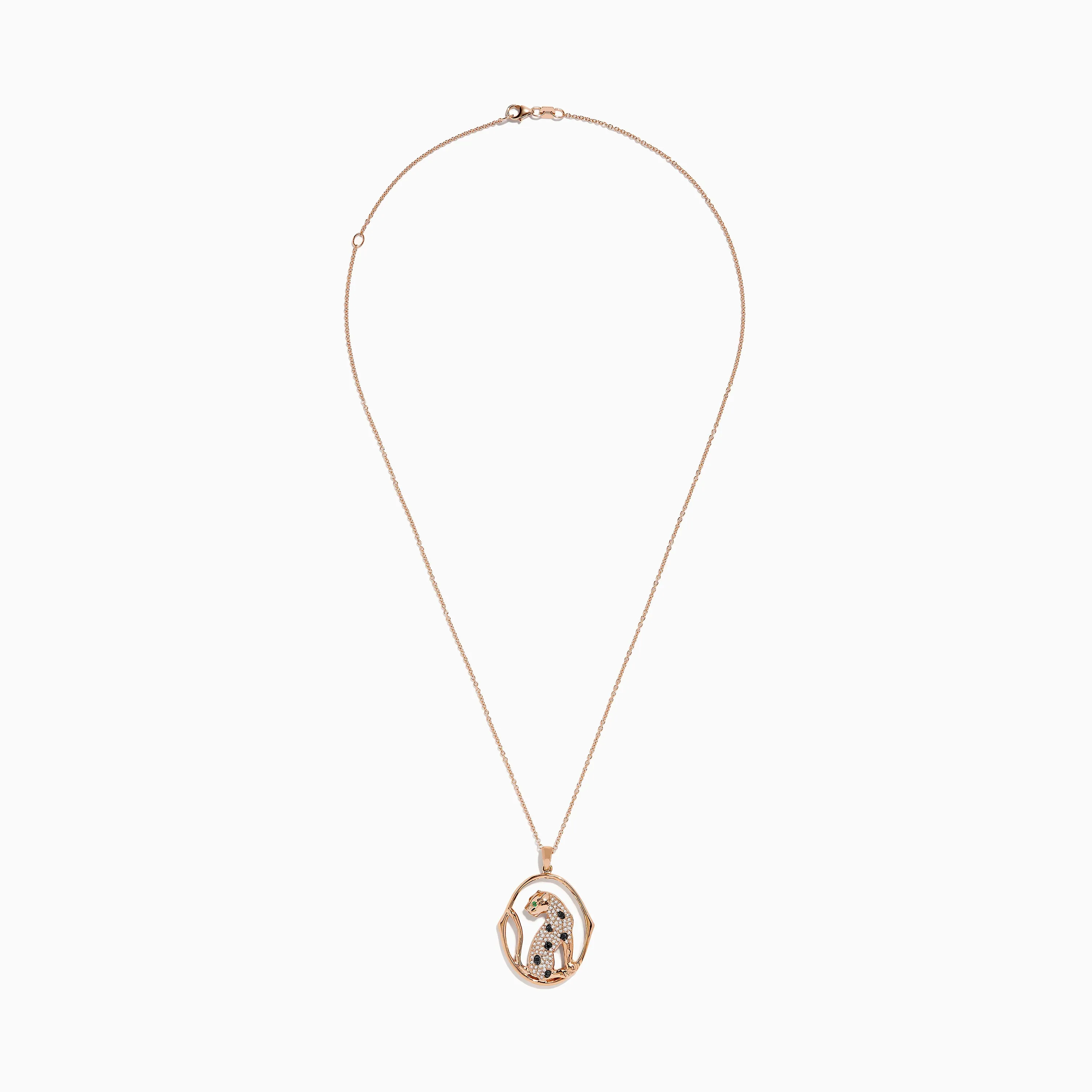 Signature 14K Rose Gold Diamond and Emerald Pendant, 0.44 TCW sold by Effy product image thumbnail 2