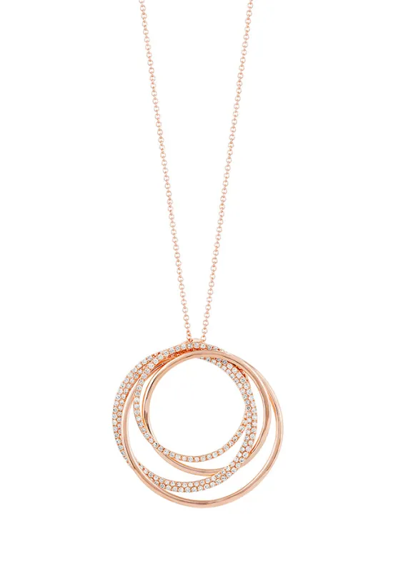 Pave Rose 14K Rose Gold Diamond Circles Pendant, 0.70 TCW sold by Effy