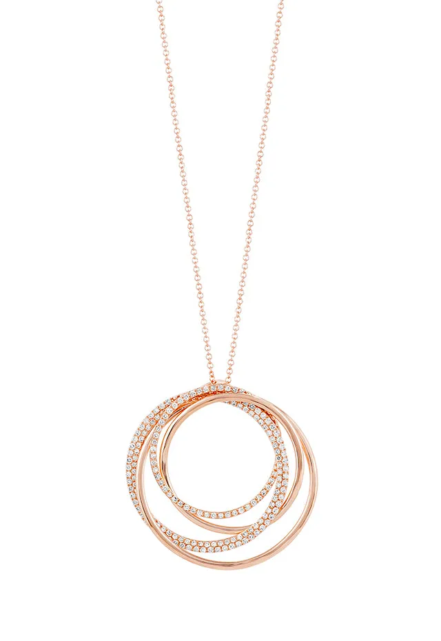 Pave Rose 14K Rose Gold Diamond Circles Pendant, 0.70 TCW sold by Effy