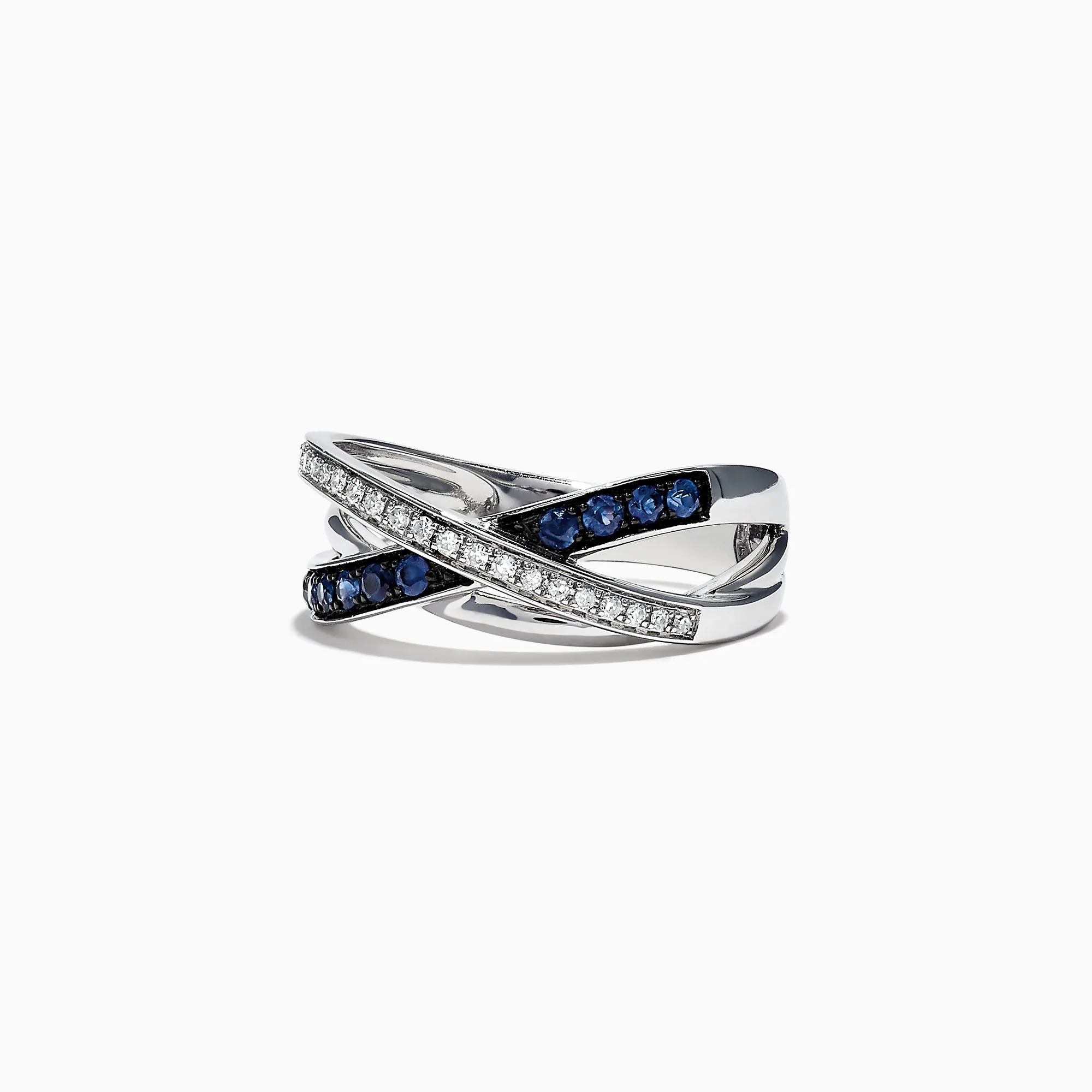 Royale Bleu 14K White Gold Blue Sapphire and Diamond Ring, 0.39 TCW sold by Effy product image thumbnail 2