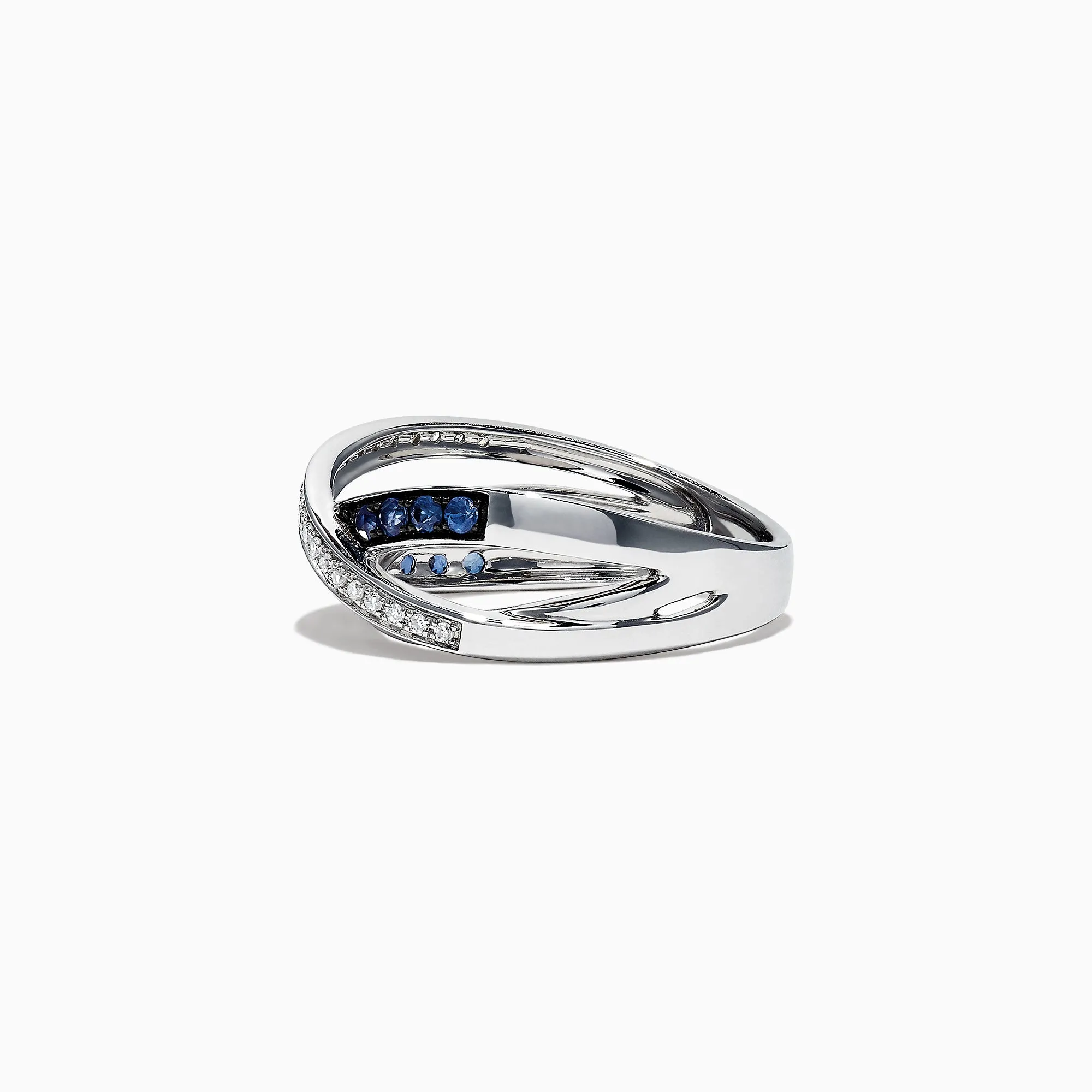 Royale Bleu 14K White Gold Blue Sapphire and Diamond Ring, 0.39 TCW sold by Effy product image thumbnail 3