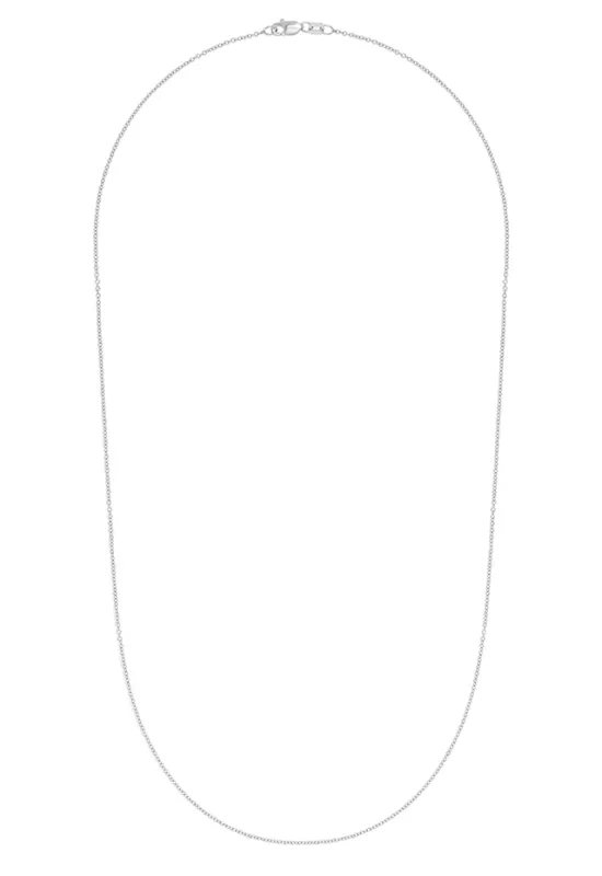 14K White Gold 1.2mm 18" Cable Chain sold by Effy