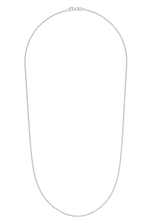 14K White Gold 1.5mm 18" Cable Chain sold by Effy