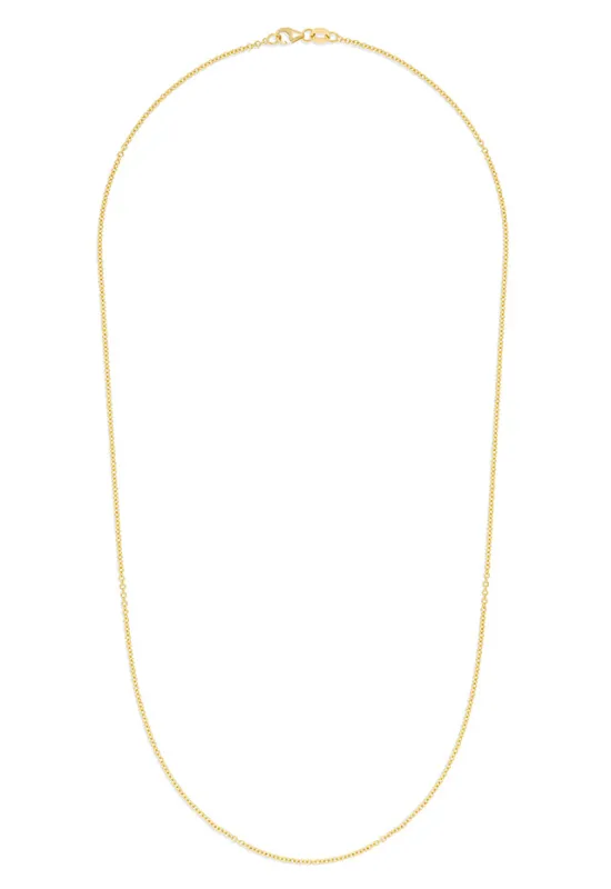 14K Yellow Gold 1.5mm 18" Cable Chain sold by Effy