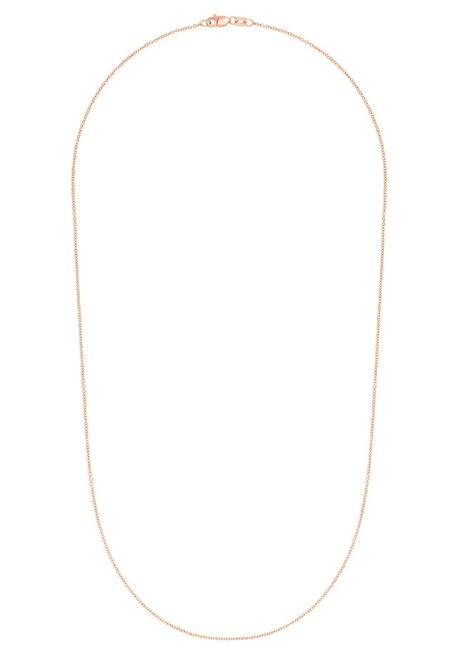 14K Rose Gold 1.2mm 20" Cable Chain sold by Effy