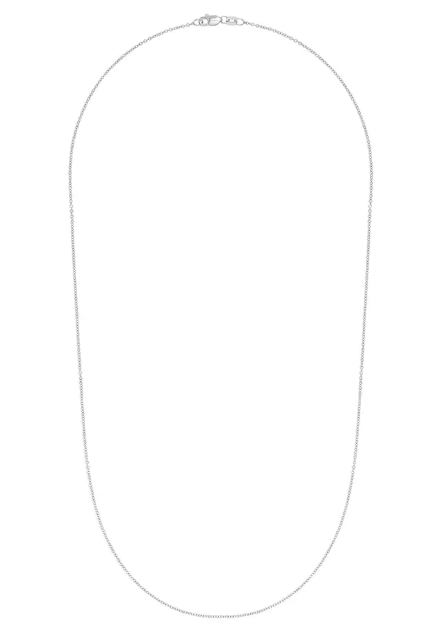 14K White Gold 1.2mm 20" Cable Chain sold by Effy