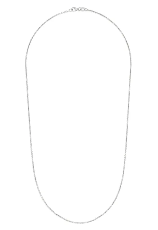 14K White Gold 1.5mm 20" Cable Chain sold by Effy