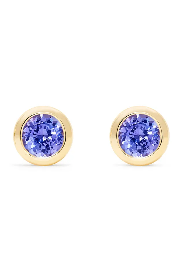14K Yellow Gold Tanzanite Stud Earrings, 0.91 TCW sold by Effy