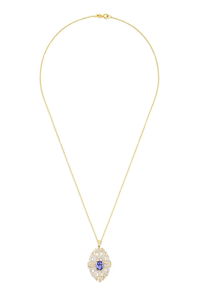 14K Yellow Gold Tanzanite and Diamond Pendant, 1.57 TCW sold by Effy product image thumbnail 2