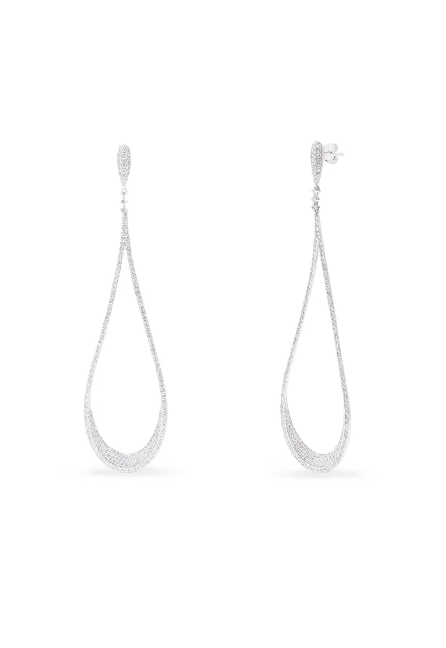 Pave Classica 14K White Gold Diamond Statement Drop Earrings, 1.63 TCW sold by Effy product image thumbnail 2