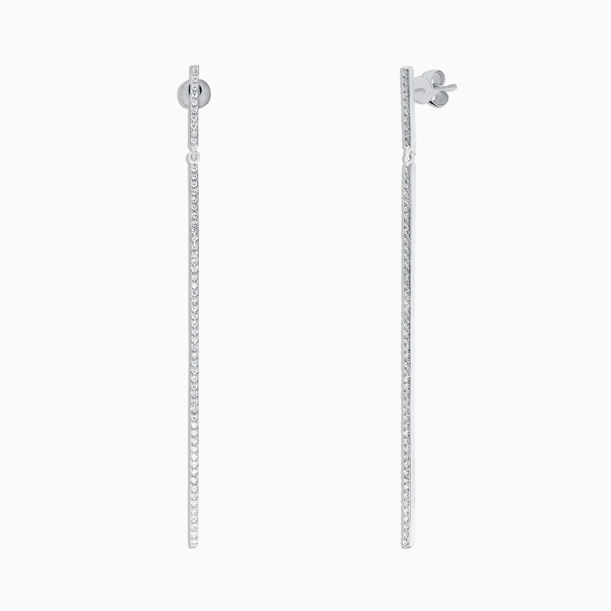 Pave Classica 14K White Gold Diamond Linear Drop Earrings, 0.35 TCW sold by Effy product image thumbnail 3