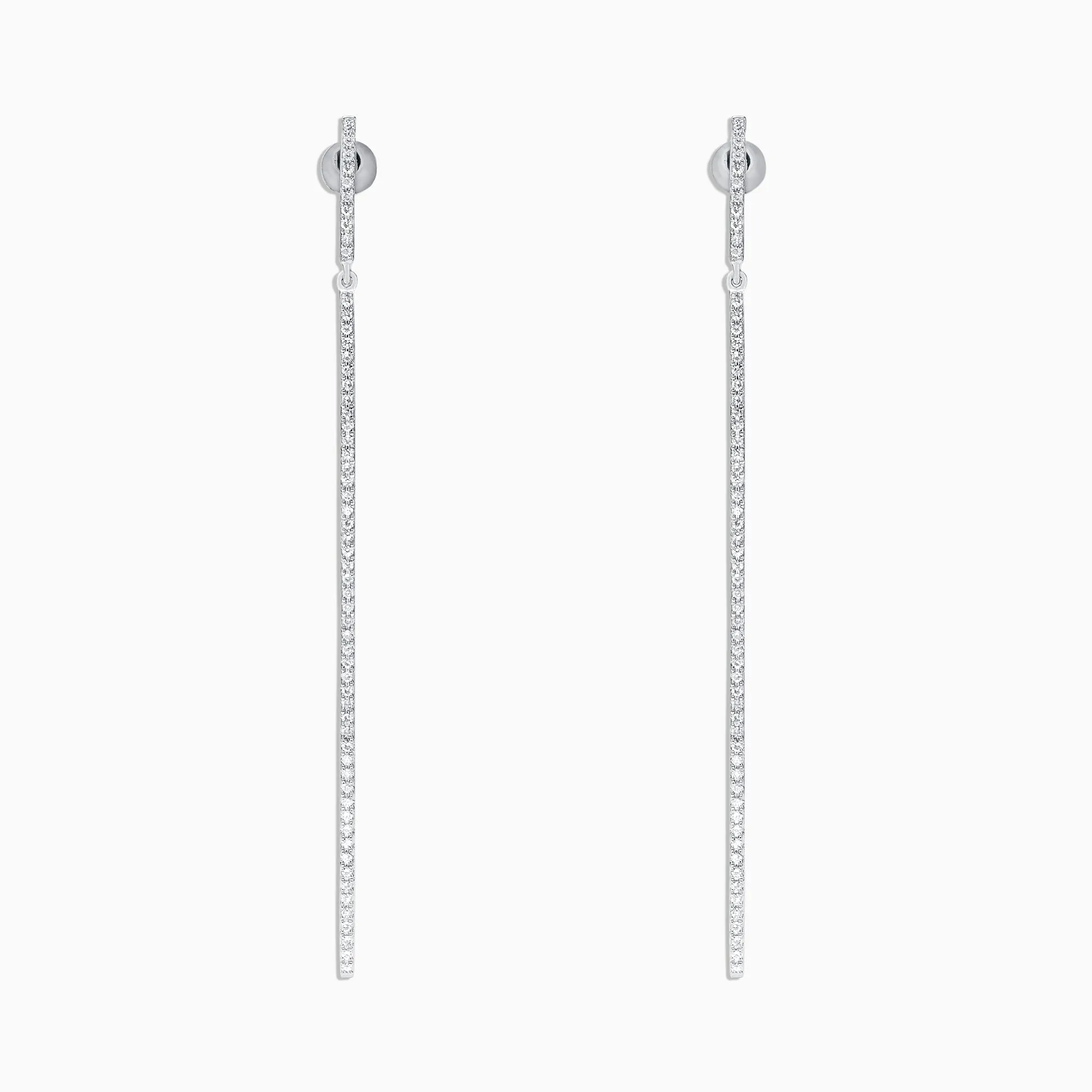 Pave Classica 14K White Gold Diamond Linear Drop Earrings, 0.35 TCW sold by Effy