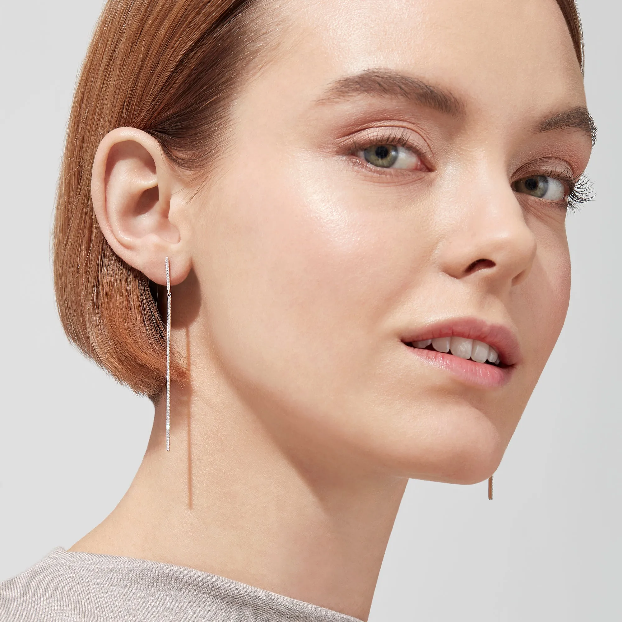 Pave Classica 14K White Gold Diamond Linear Drop Earrings, 0.35 TCW sold by Effy product image thumbnail 2