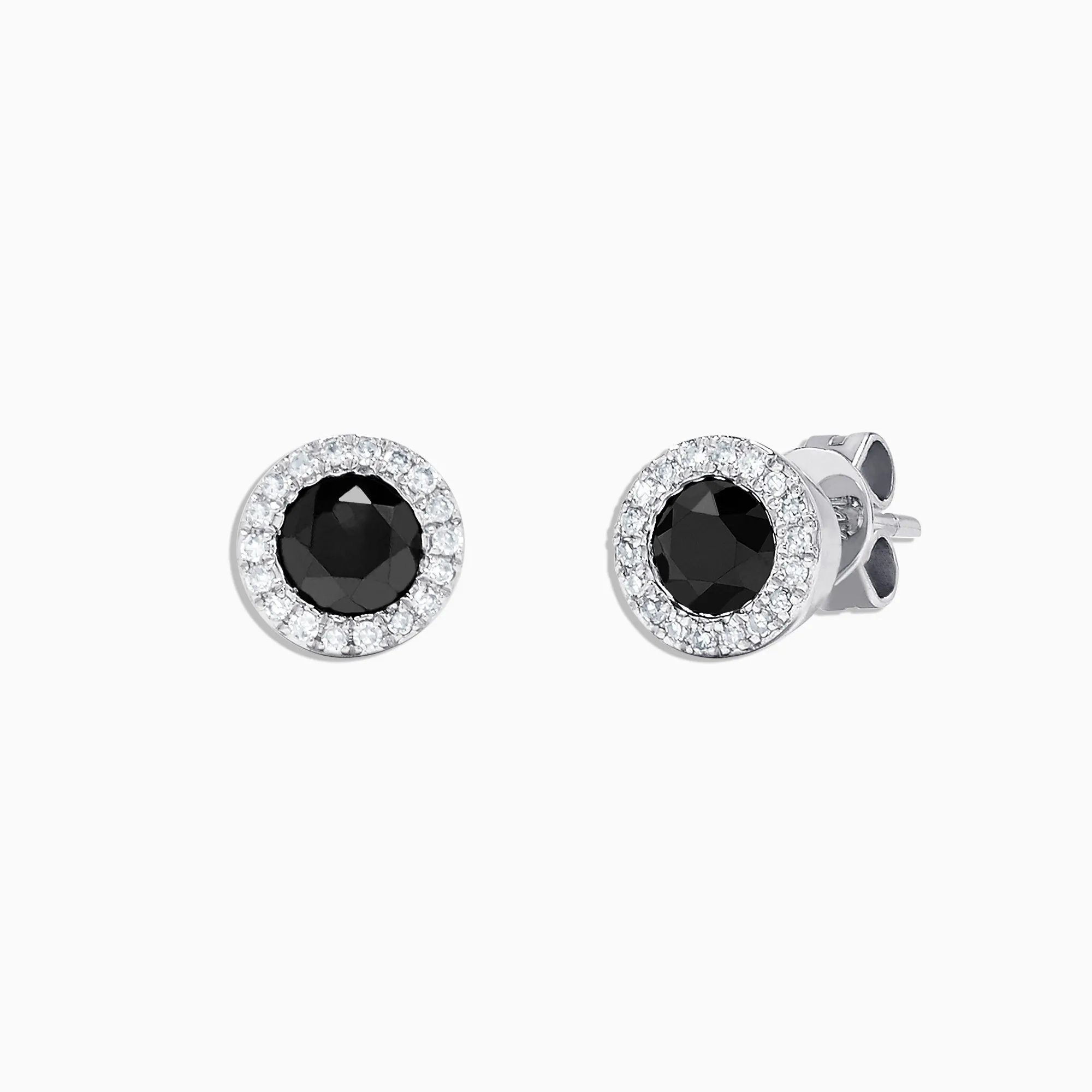 14K White Gold Black and White Diamond Stud Earrings, 0.91 TCW sold by Effy product image thumbnail 3