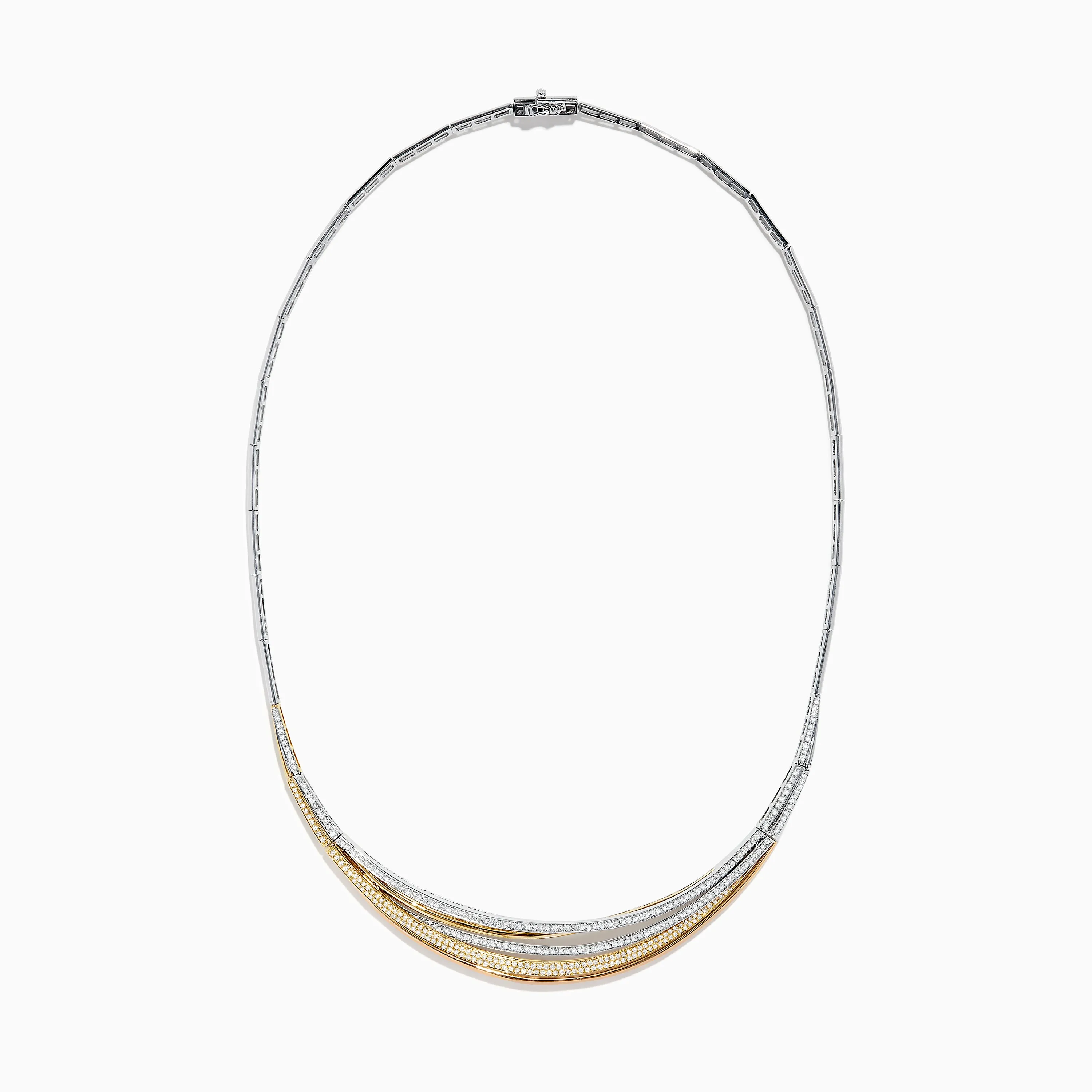 Trio 14K Tri-Color Gold Diamond Collar Necklace, 1.33 TCW sold by Effy product image thumbnail 2