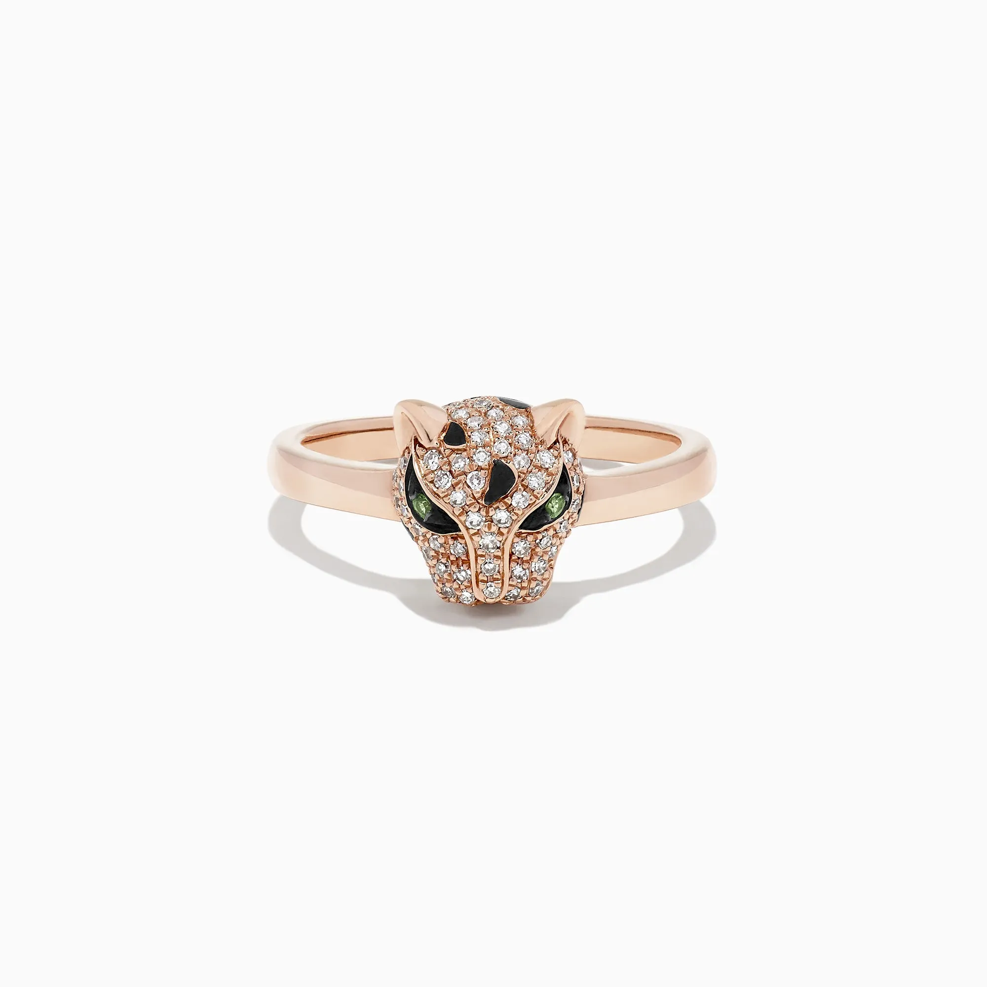Signature 14K Rose Gold Diamond and Tsavorite Mini Ring, 0.25 TCW sold by Effy