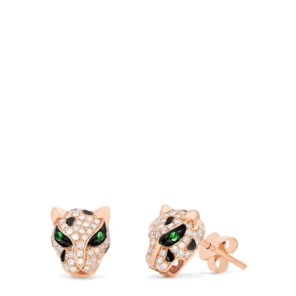 Signature 14K Rose Gold Diamond and Tsavorite Stud Earrings, 0.49 TCW sold by Effy product image thumbnail 3