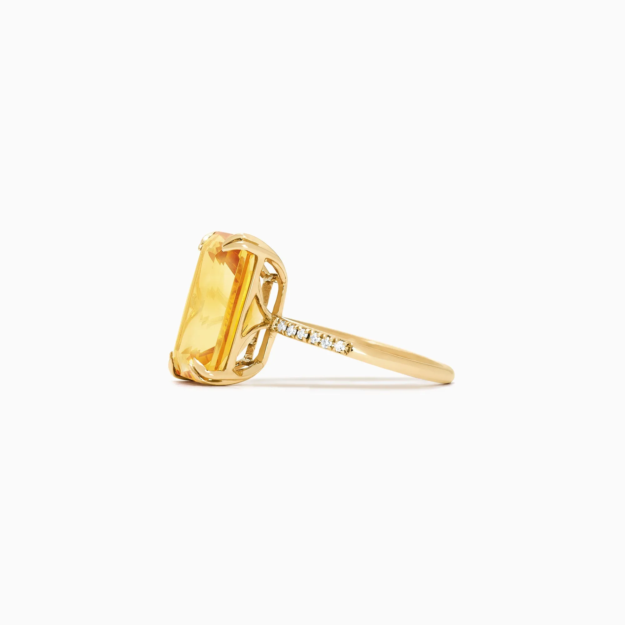 Sunset 14K Yellow Gold Citrine and Diamond Ring, 6.72 TCW sold by Effy product image thumbnail 3