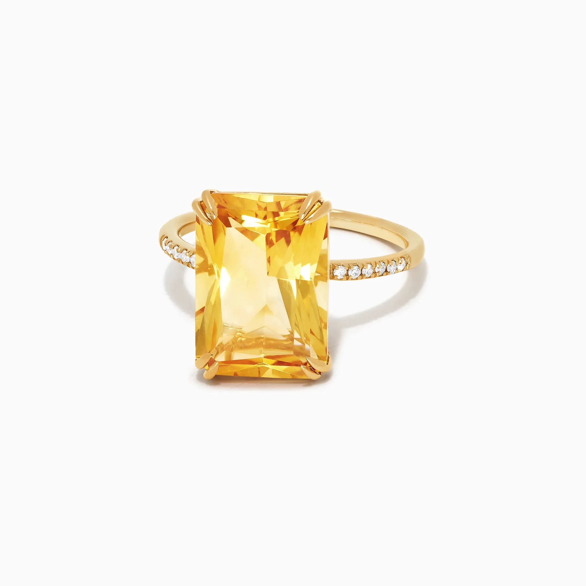 Sunset 14K Yellow Gold Citrine and Diamond Ring, 6.72 TCW sold by Effy product image thumbnail 4