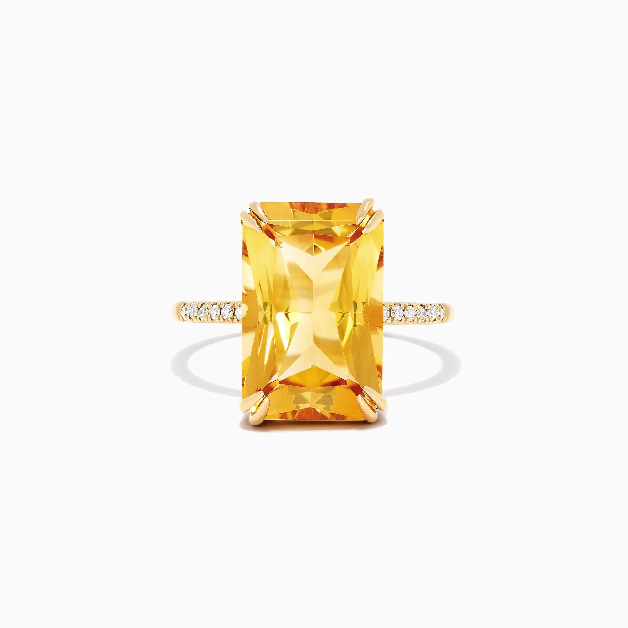 Sunset 14K Yellow Gold Citrine and Diamond Ring, 6.72 TCW sold by Effy