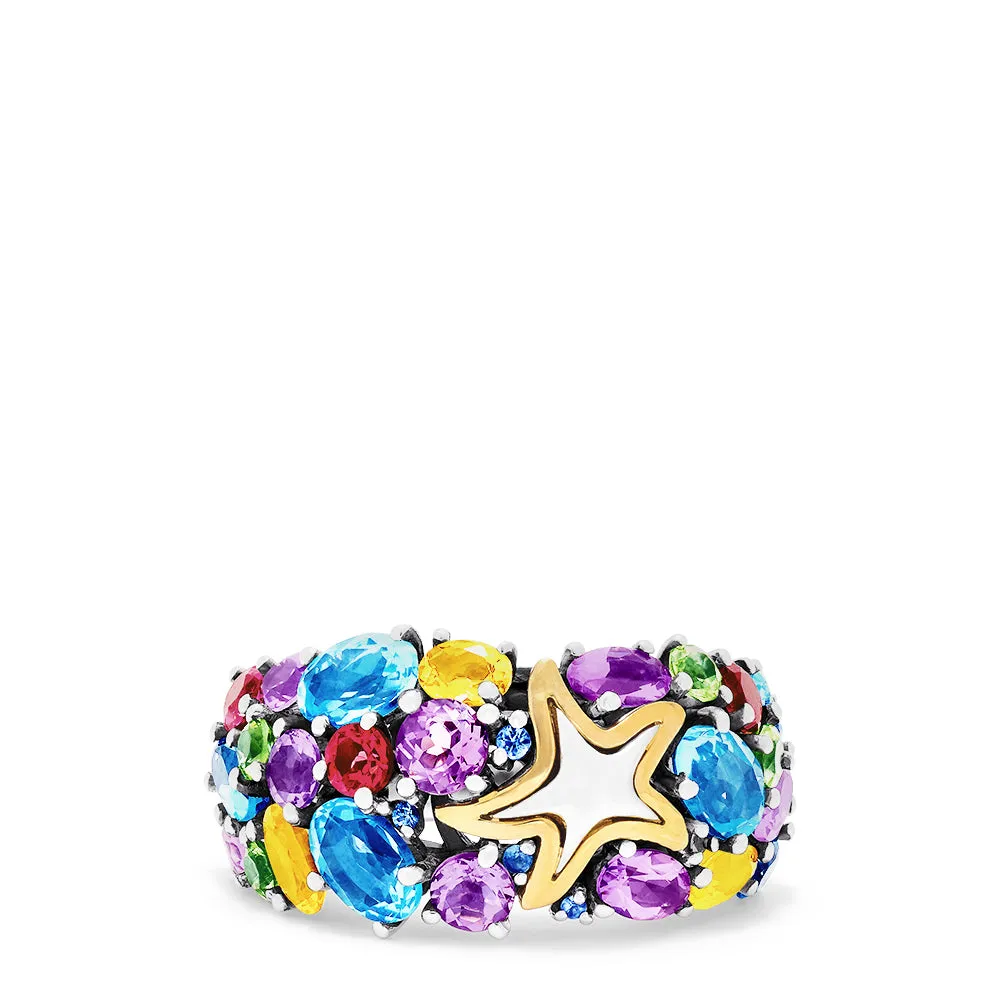 Seaside Sterling Silver Multi Gemstone Starfish Ring, 5.66 TCW sold by Effy