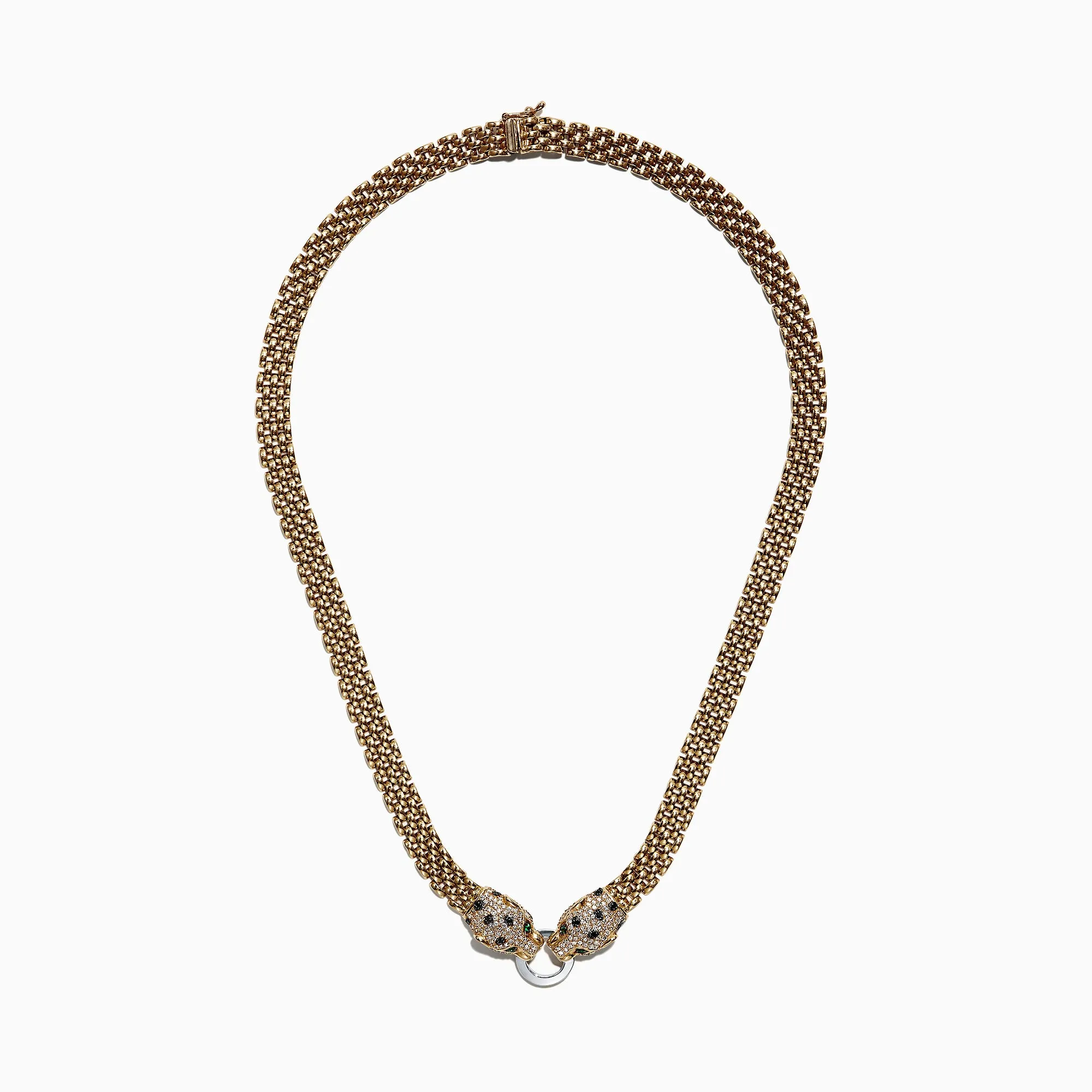 Signature 14K 2-Tone Gold Diamond and Emerald Necklace, 1.27 TCW sold by Effy product image thumbnail 2