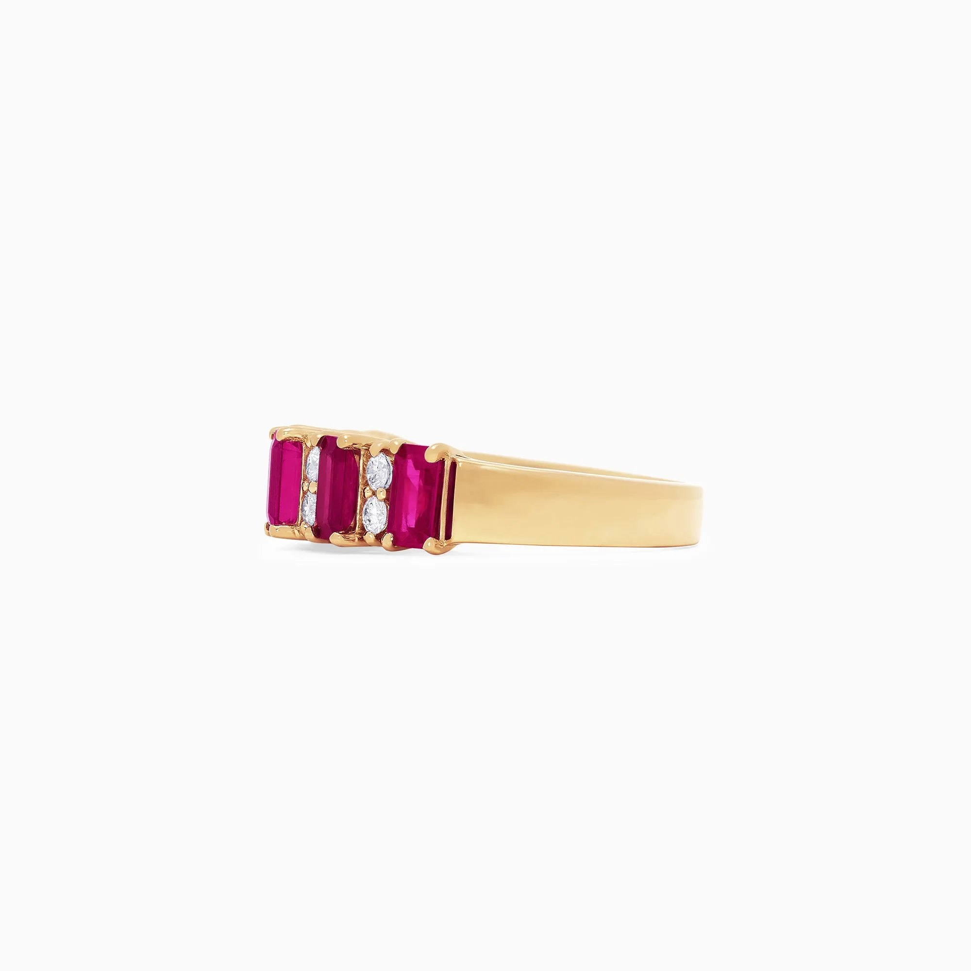 Ruby Royale 14K Yellow Gold Emerald Cut Ruby and Diamond Band, 2.10 TCW sold by Effy product image thumbnail 3