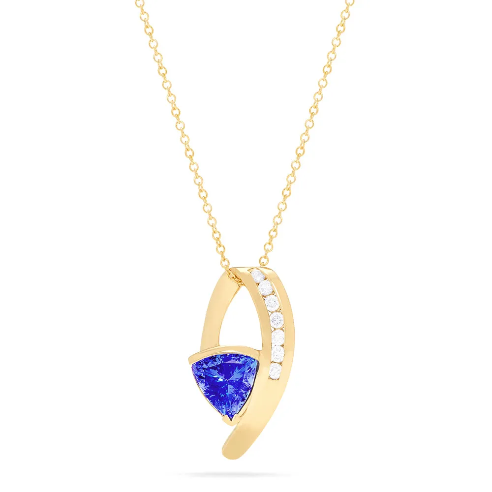 14K Yellow Gold Tanzanite and Diamond Pendant, 1.73 TCW sold by Effy