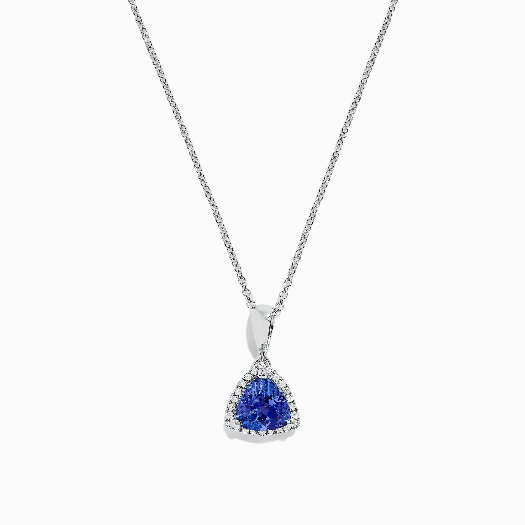 Nahla Siri 14K White Gold Tanzanite and Diamond Trillion Pendant, 0.72 TCW sold by Effy