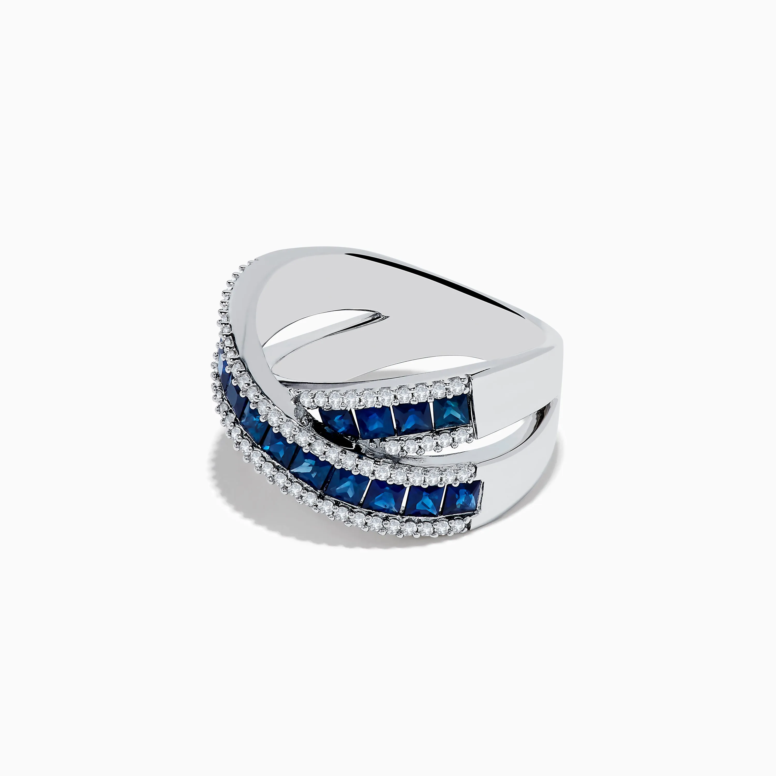 Royale Bleu 14K White Gold Sapphire and Diamond Ring, 2.65 TCW sold by Effy product image thumbnail 2