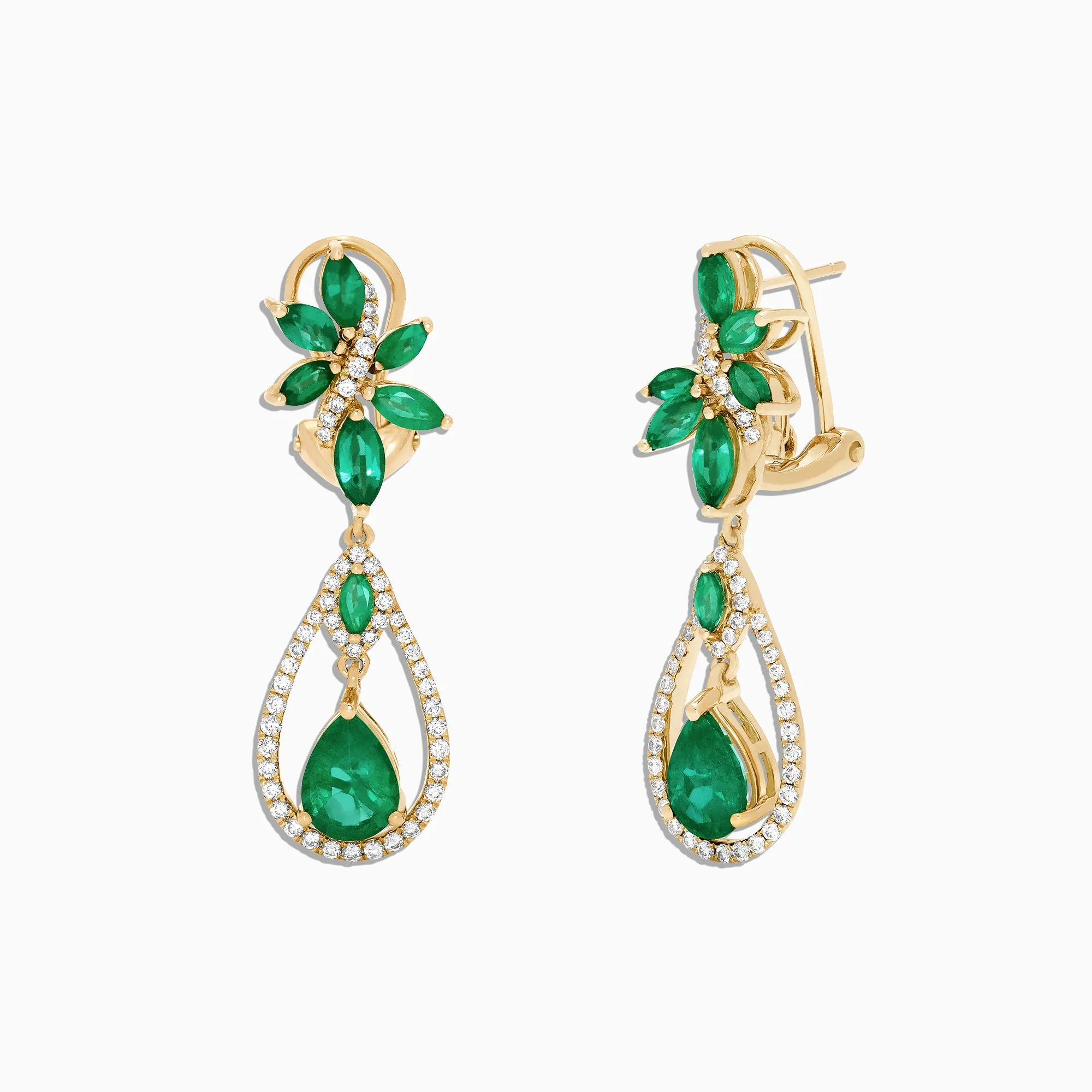Brasilica 14K Yellow Gold Emerald and Diamond Earrings, 4.62 TCW sold by Effy