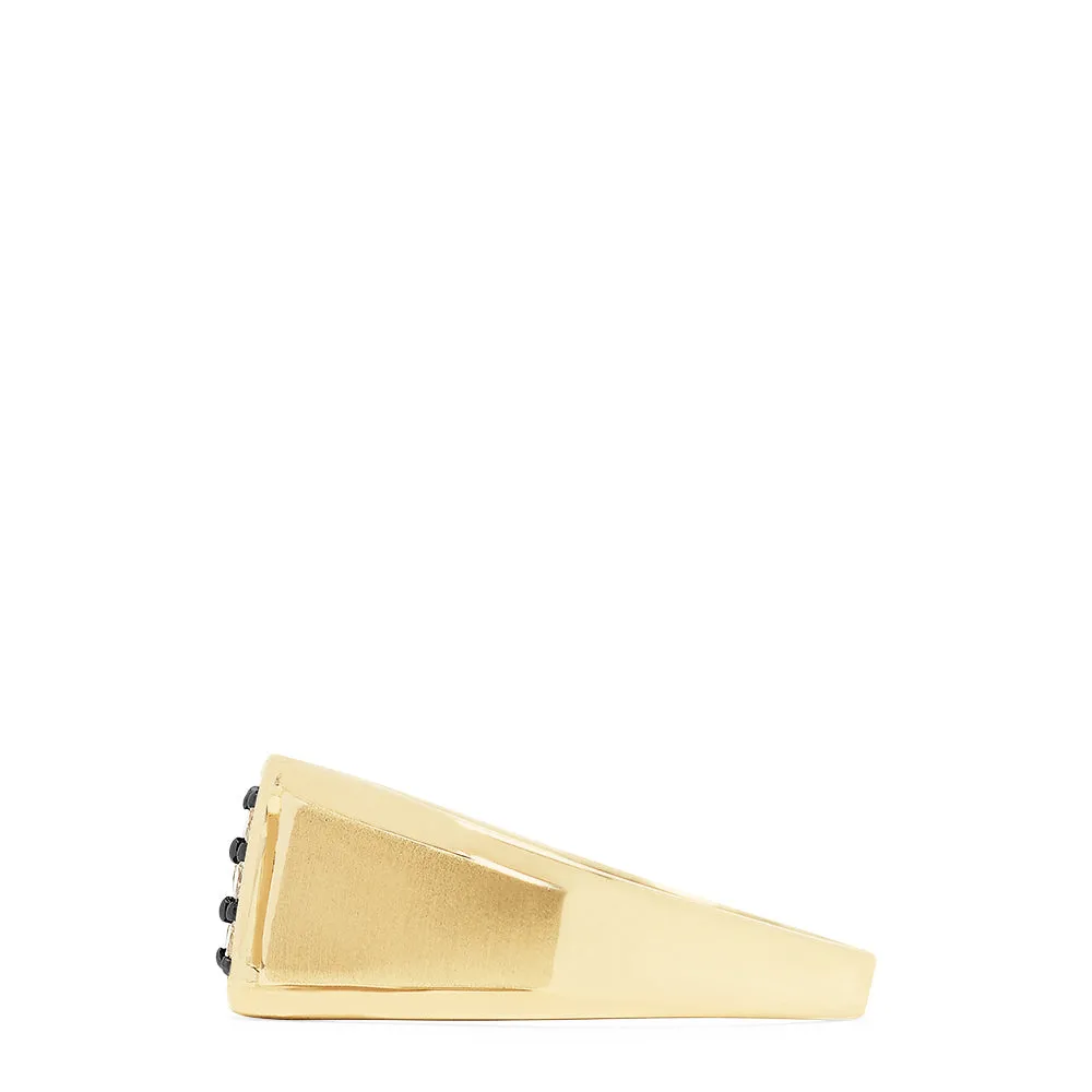 Men's 14K Yellow Gold Espresso and White Diamond Ring, 0.32 TCW sold by Effy product image thumbnail 3