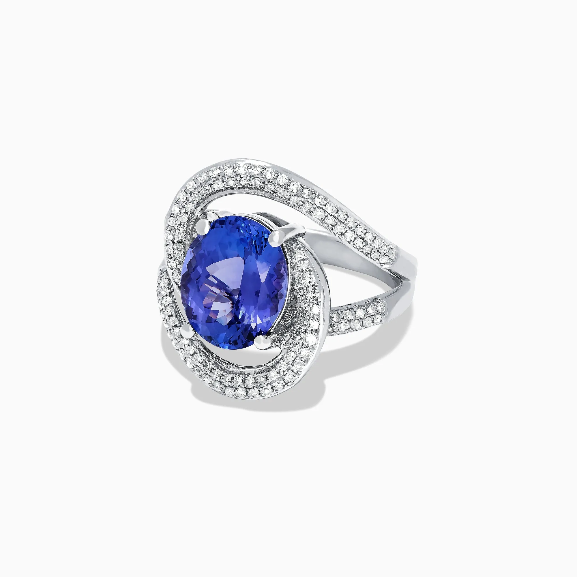 Nahla Siri 14K White Gold Tanzanite and Diamond Double Loop Ring, 4.31 TCW sold by Effy product image thumbnail 2