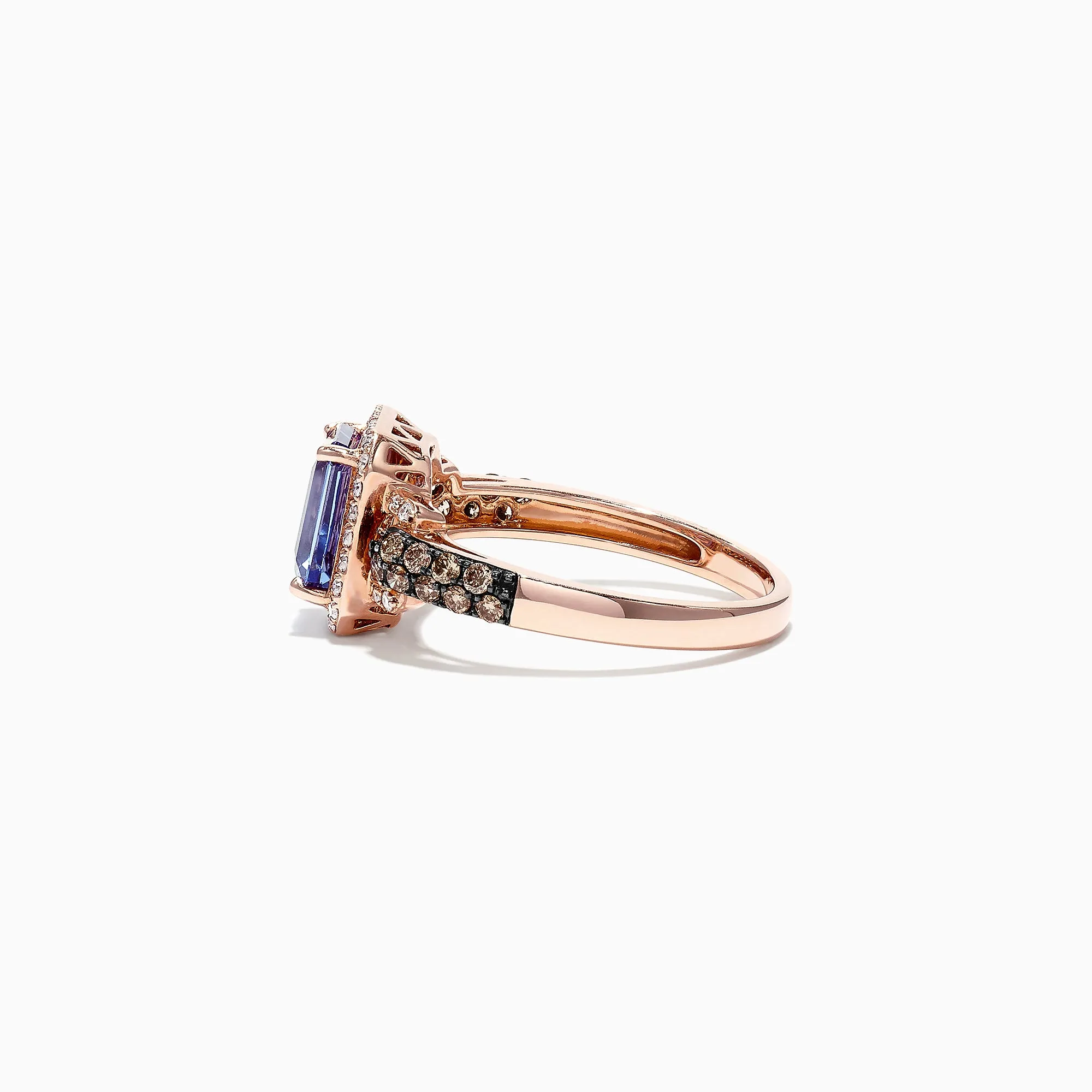 Nahla Siri 14K Rose Gold Emerald Cut Tanzanite and Diamond Ring, 1.72 TCW sold by Effy product image thumbnail 3
